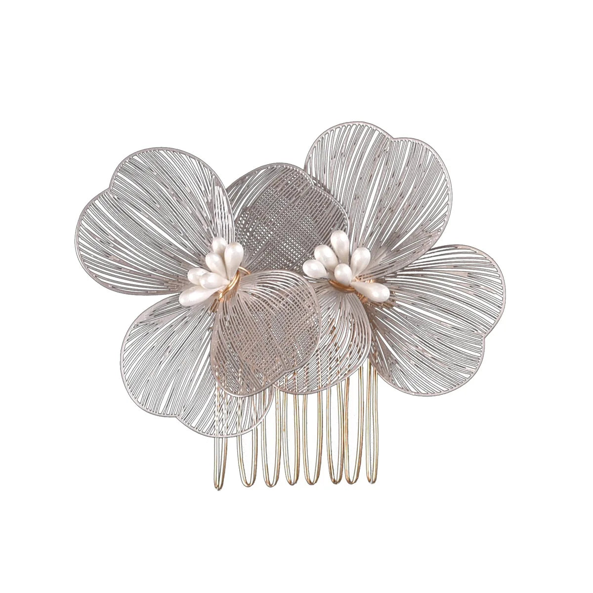 Fashionable Bridal Alloy Flower Hair Clips for Women