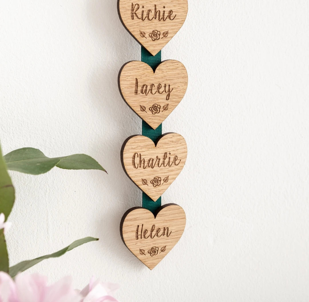 Personalized Family Home Sign with Rustic Name Tags, Ideal Christmas Gift