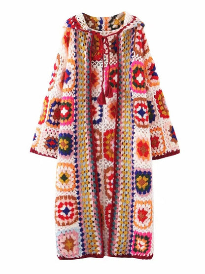 Bohemian Crochet Cardigan Vintage Jacket Coat