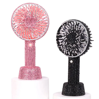 Diamond Lash Fan Dryer Handheld USB Rechargeable False Eyelashes Fan