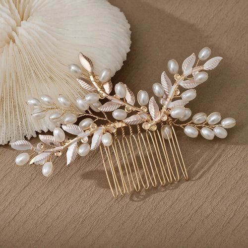 Handmade Bride Hair Pin: Alloy, Pearl Beads, and Crystal Barrette for Women