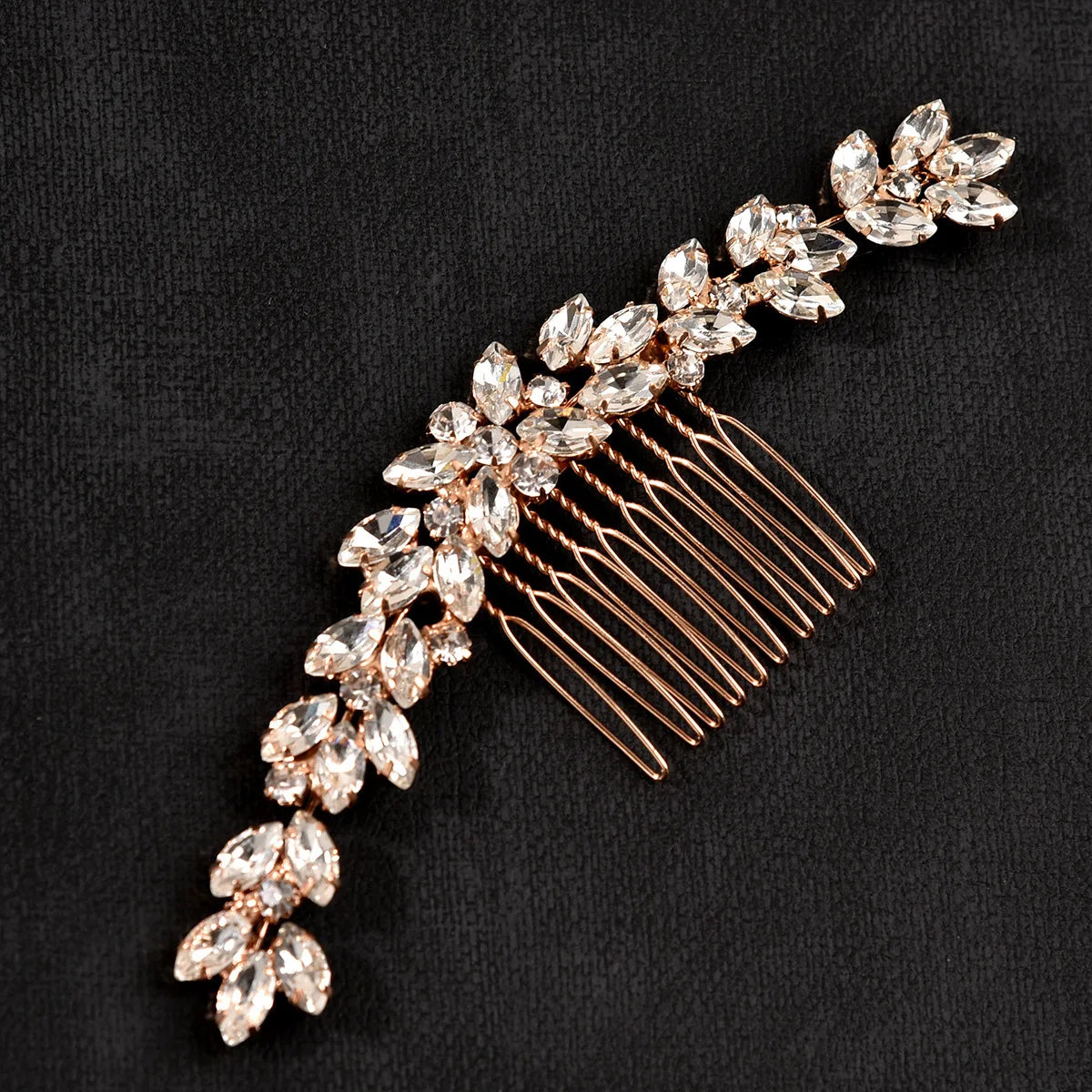 Classical Women's Hair Bun Coiffure Rattan Rhinestone Welding Shaped