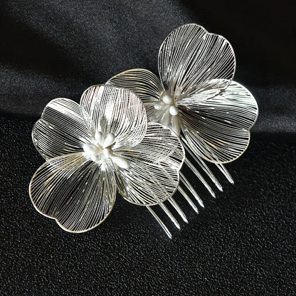 Fashionable Bridal Alloy Flower Hair Clips for Women