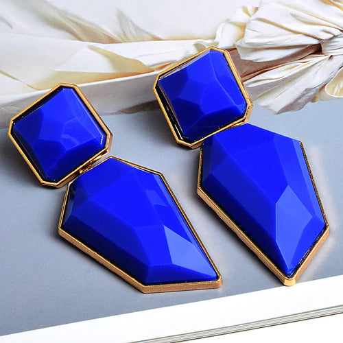 Premium Clear Pure Resin Statement Drop Earrings