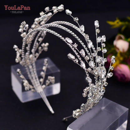 YouLaPan HP425 Bridal Headband Wedding Crowns Bride Tiara and