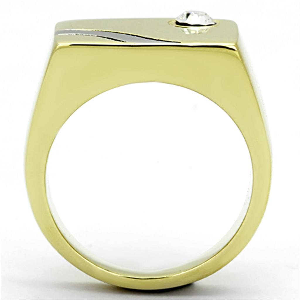 Men Stainless Steel Synthetic Crystal Rings TK1186