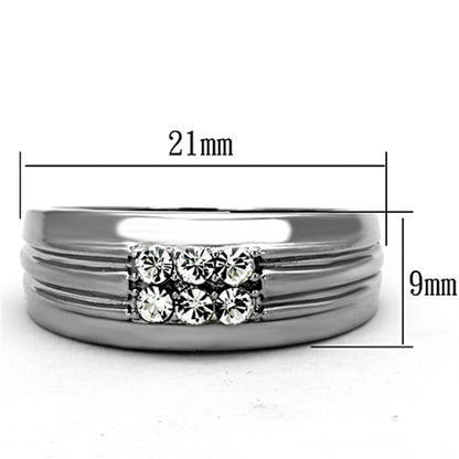 Men Stainless Steel Synthetic Crystal Rings TK1357