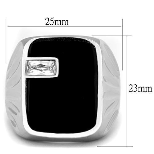 Men Stainless Steel Cubic Zirconia Rings