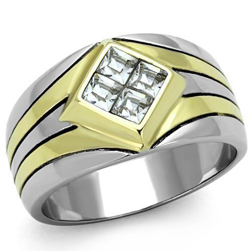 Men's Stainless Steel Synthetic Crystal Rings TK1610