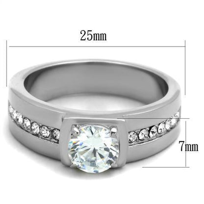 Men Stainless Steel Cubic Zirconia Rings TK1816