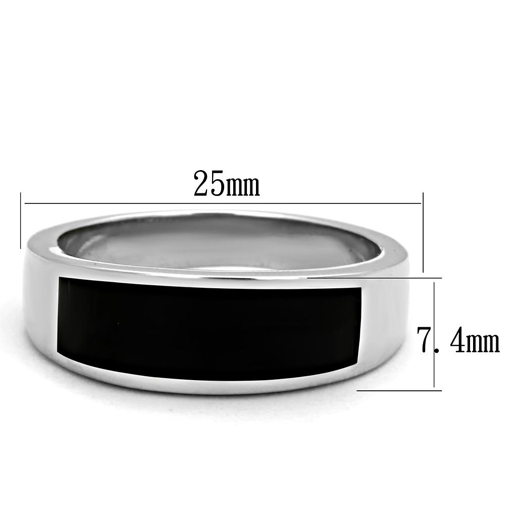 Men Stainless Steel Epoxy Rings TK2062