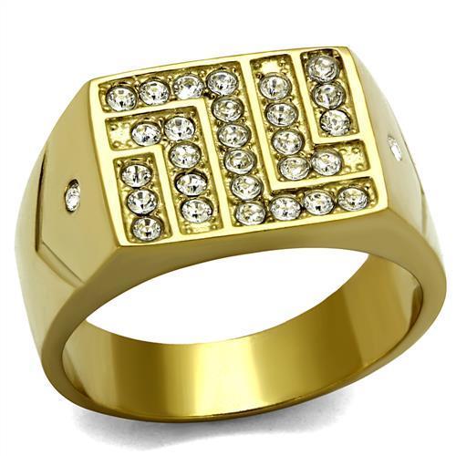 Men Stainless Steel Synthetic Crystal Rings TK2311