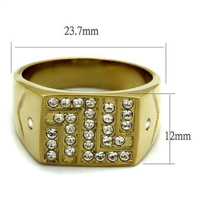 Men Stainless Steel Synthetic Crystal Rings TK2311