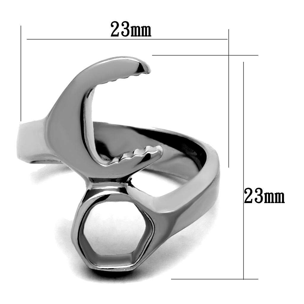 Men's Stainless Steel Ring, Model TK2396, No Stone