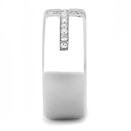 Men's Stainless Steel Rings with Cubic Zirconia, Model TK3225