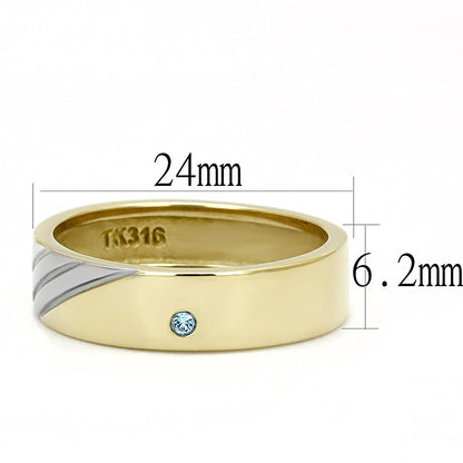 Men Stainless Steel Synthetic Crystal Rings TK3267