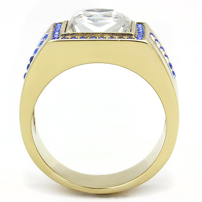 Men Stainless Steel Synthetic Crystal Rings TK3269