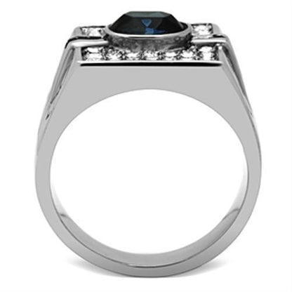 Men Stainless Steel Synthetic Crystal Rings TK369