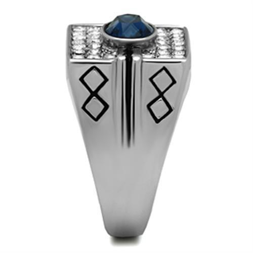 Men Stainless Steel Synthetic Crystal Rings TK369