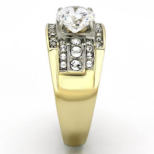 Men Stainless Steel Cubic Zirconia Rings