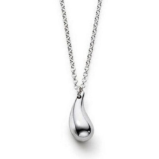 Silver Teardrop Necklace for Women- Silver Pendant Necklace-"Amalie