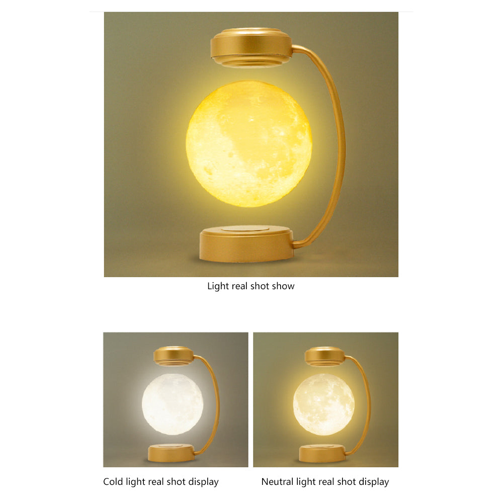 Innovative Magnetic Levitation Moon Lamp with LED Rotation Featur