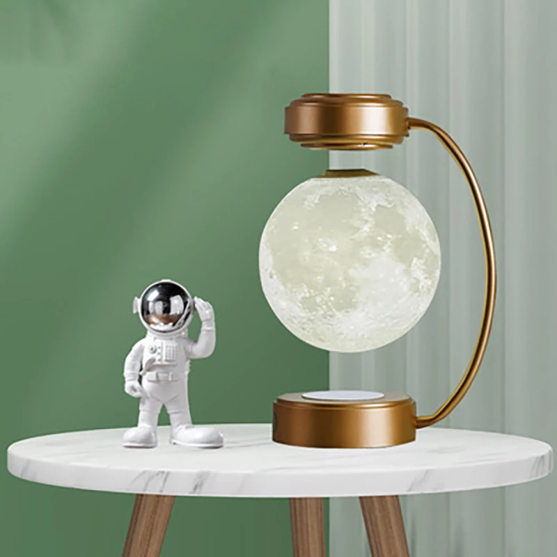 Innovative Magnetic Levitation Moon Lamp with LED Rotation Featur