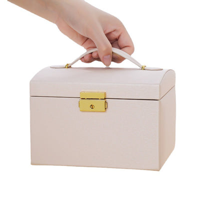 Luxurious Leather Jewelry Box with Velvet Lining