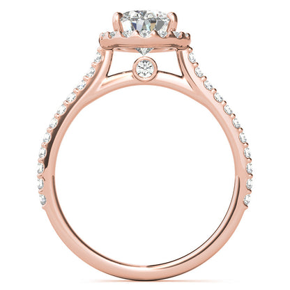 Rose Gold Pear-Shaped Moissanite Ring – Model 00560