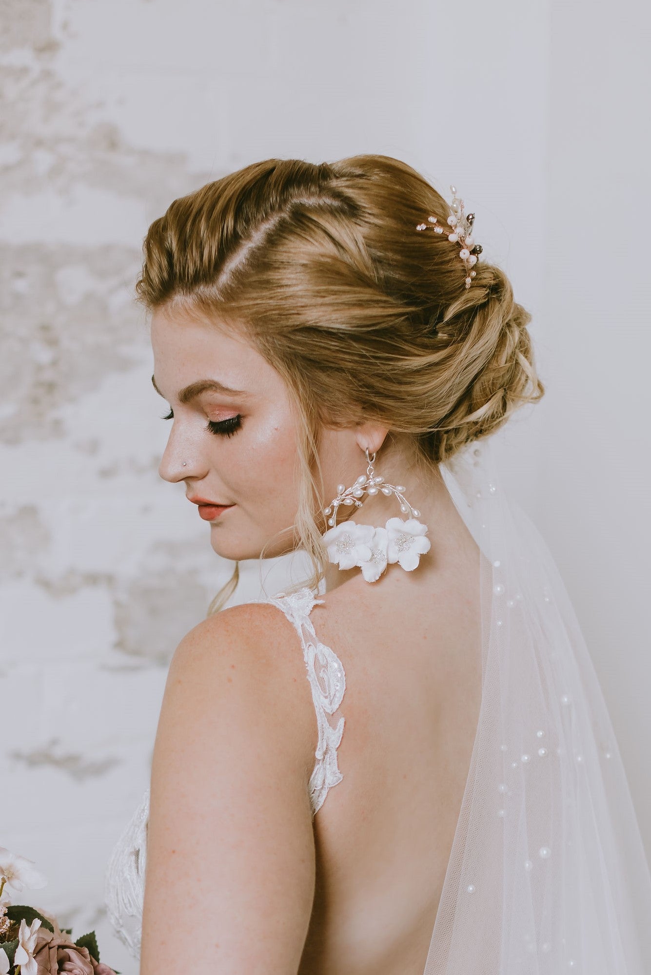 Floral Hoop Earrings: Statement Bridal and Boho Chic