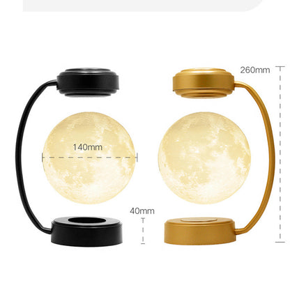 Innovative Magnetic Levitation Moon Lamp with LED Rotation Featur