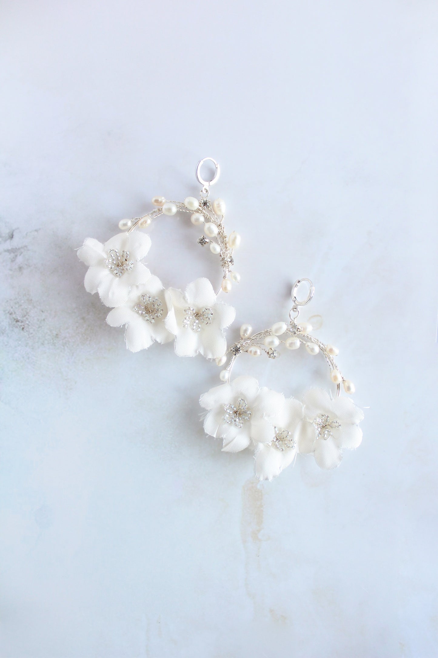 Floral Hoop Earrings: Statement Bridal and Boho Chic