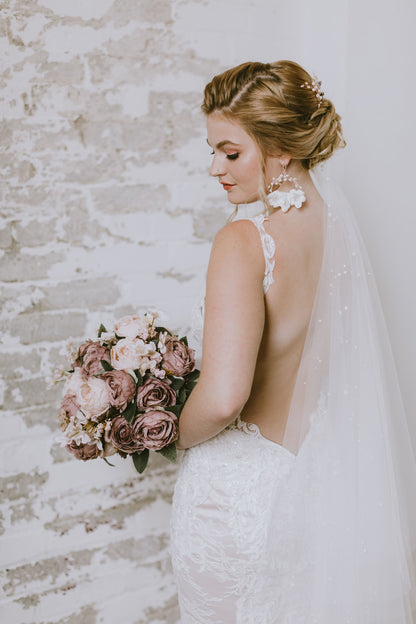 Floral Hoop Earrings: Statement Bridal and Boho Chic