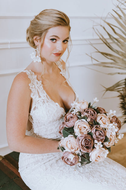 Floral Hoop Earrings: Statement Bridal and Boho Chic