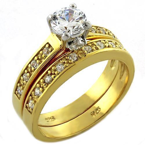 LOAS1049 Gold 925 Sterling Silver Ring with AAA