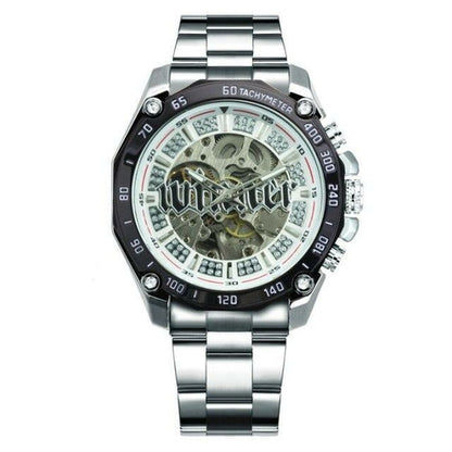 Skeleton Automatic Mechanical Watch Men Diamond Iced Out Punk Mens