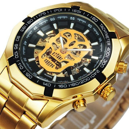 Mens watches Top Brand Luxury Automatic Mechanical Gold Watch For Men