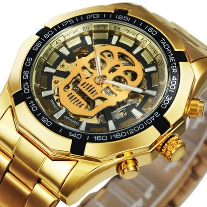 Mens watches Top Brand Luxury Automatic Mechanical Gold Watch For Men