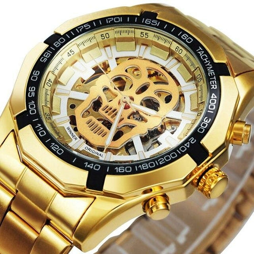 Mens watches Top Brand Luxury Automatic Mechanical Gold Watch For Men