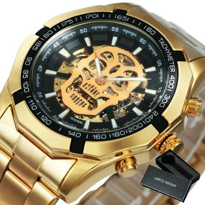 Mens watches Top Brand Luxury Automatic Mechanical Gold Watch For Men