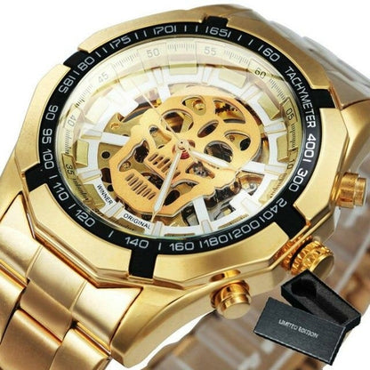 Mens watches Top Brand Luxury Automatic Mechanical Gold Watch For Men