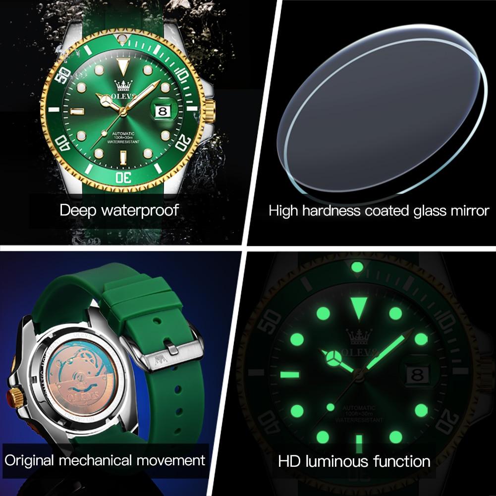 Luxury Watches For Men Automatic Mechanical Watch 30M Waterproof