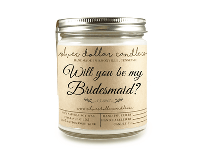 Bridal Party Proposals Candle - Personalized/Custom Candle for