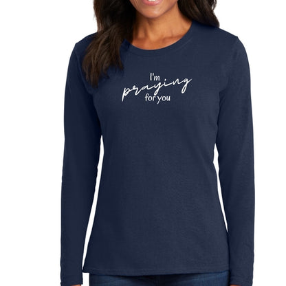 Womens Long Sleeve Graphic T-shirt, Say It Soul, I’m Praying