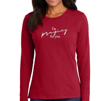 Womens Long Sleeve Graphic T-shirt, Say It Soul, I’m Praying